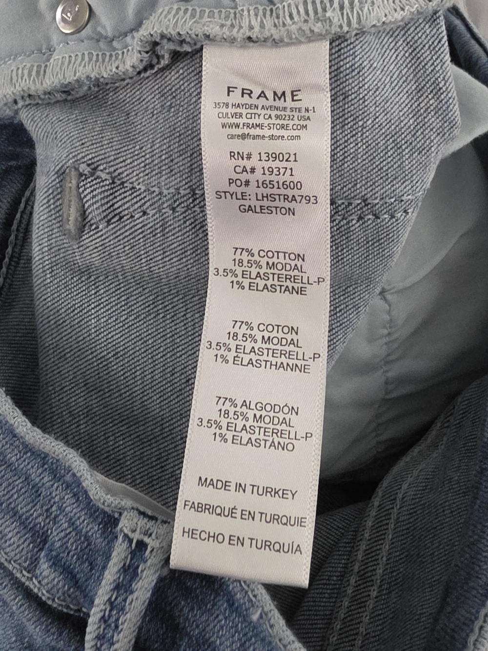 Frame Denim Le High Straight Galeston Light Wash Cropped Womens 26 - Picture 11 of 11